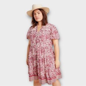 Anthropologie Georgina Tiered Shirtdress